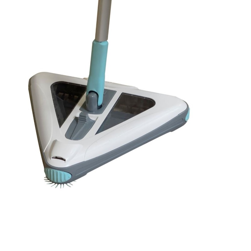 MAXXMEE Balai Swivel Sweeper sans fil + batterie supplémentaire - Récupération facile des miettes - Sans sac & rechargeable - Balayette avec articulation articulée qui ménage le dos et rotation à 360
