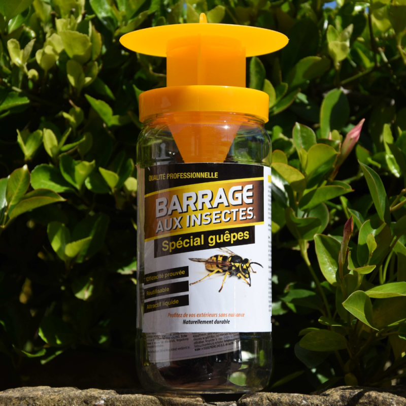 Barrage aux insectes guêpe réutilisable efficacité prouvée attractif