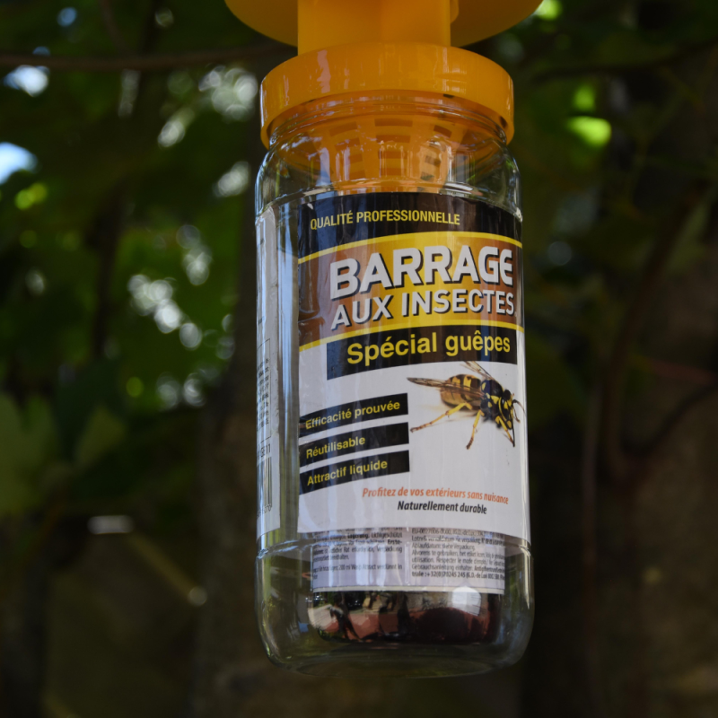 Barrage aux insectes guêpe réutilisable efficacité prouvée attractif